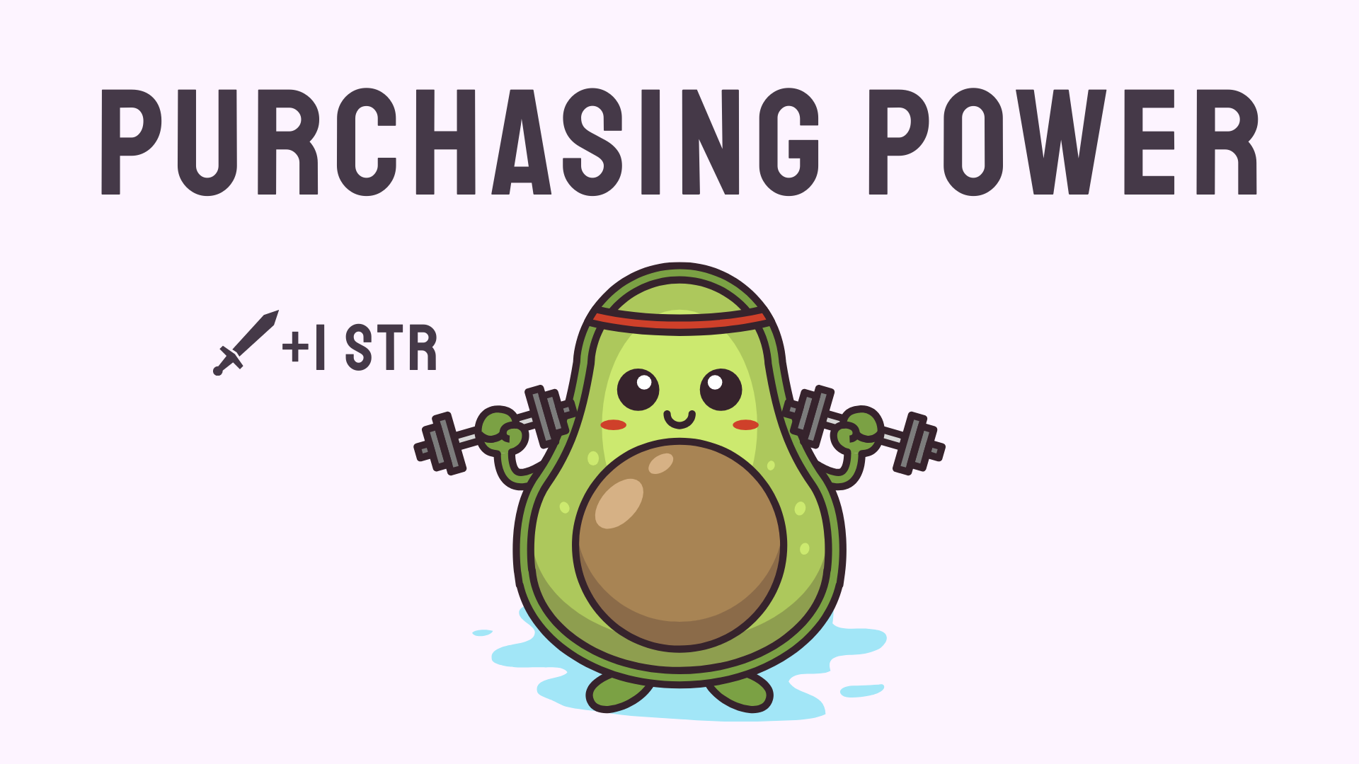 A graphic of an avocado lifting weights.