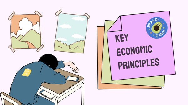 A student hunched over a desk sleeping with posters on the wall in front of them.